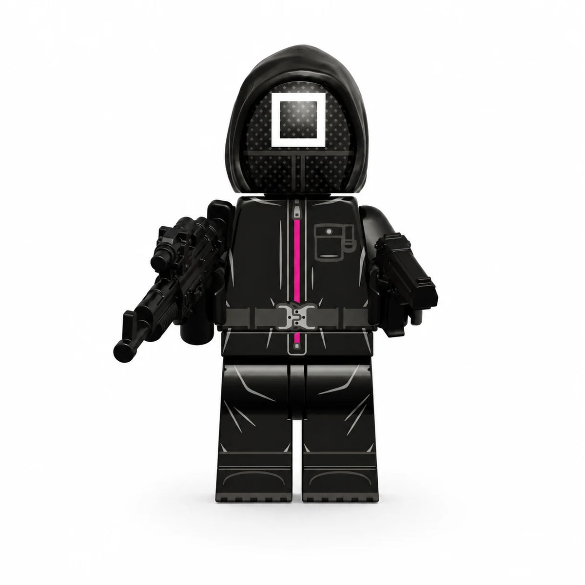 Squid Game Square Manager brick minifigure on white background
