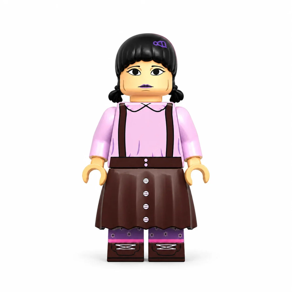 Squid Game Young-hee Doll brick minifigure on white background