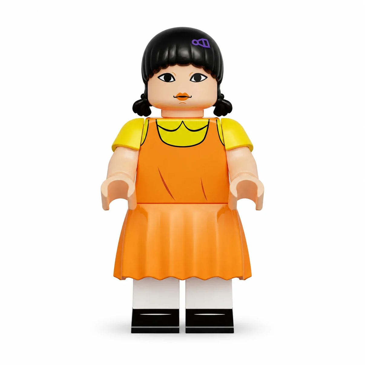 Squid Game Young-hee Doll brick minifigure on white background