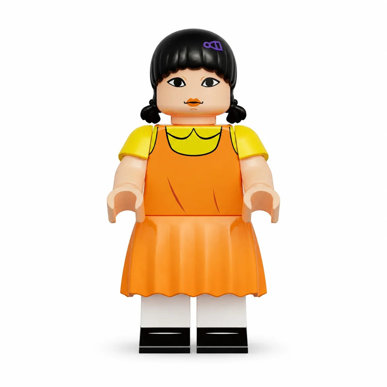 Squid Game Young-hee Doll brick minifigure on white background
