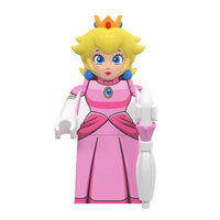 Super Mario Princess Peach brick minifigure on white background