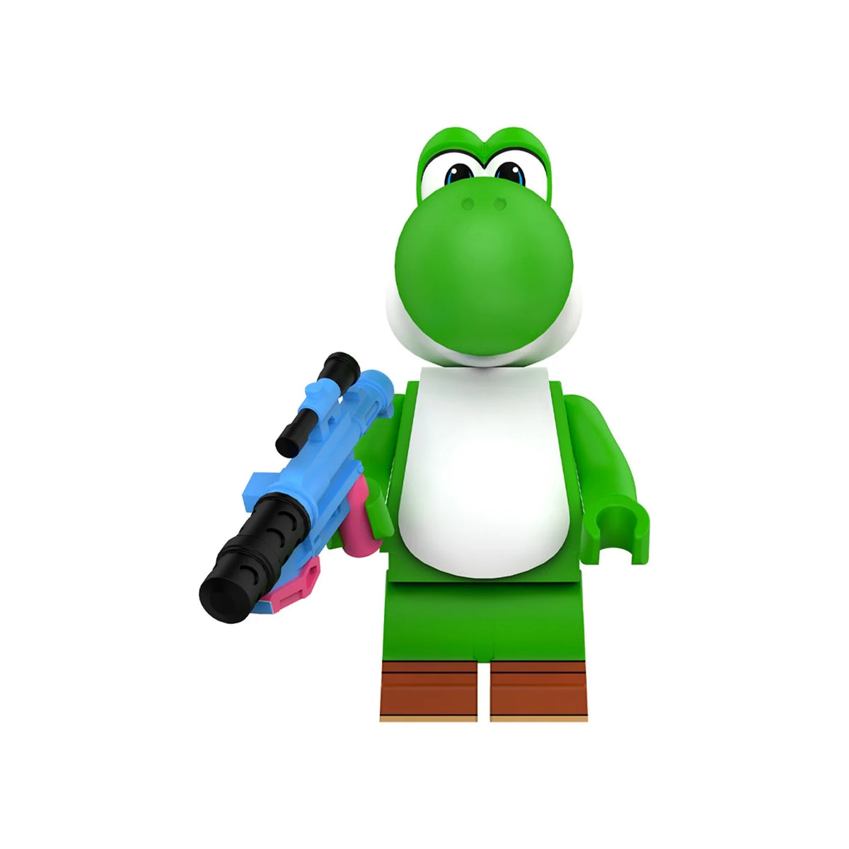 Super Mario Yoshi brick minifigure on white background