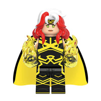 Superhero Celestial Rogue brick minifigure on white background