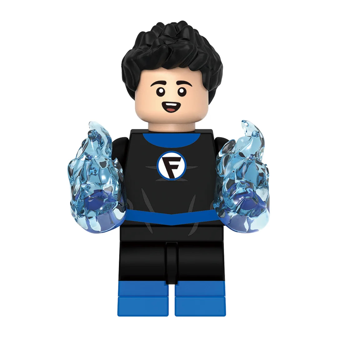 Superhero Franklin Richards brick minifigure on white background