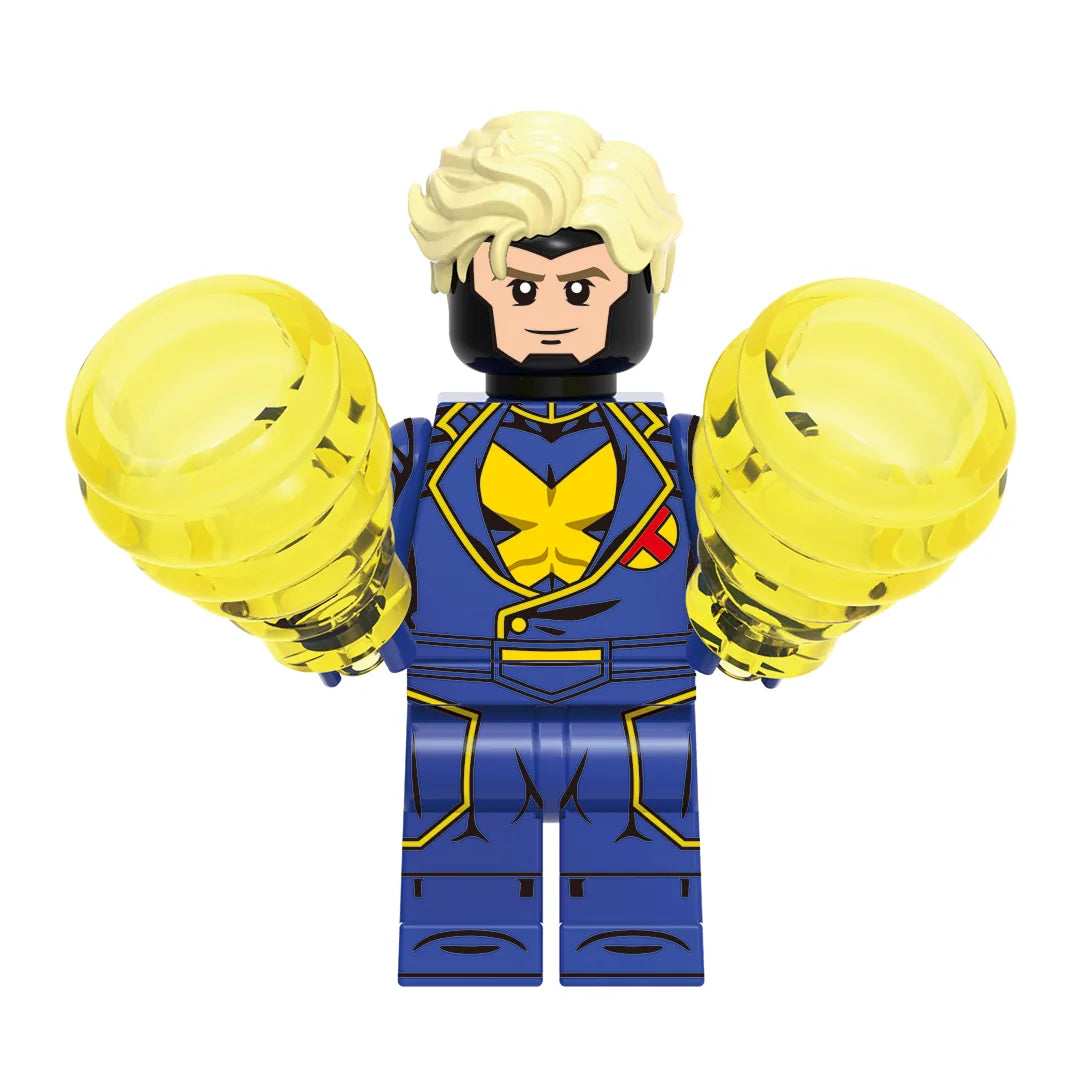 Superhero Havok brick minifigure on white background