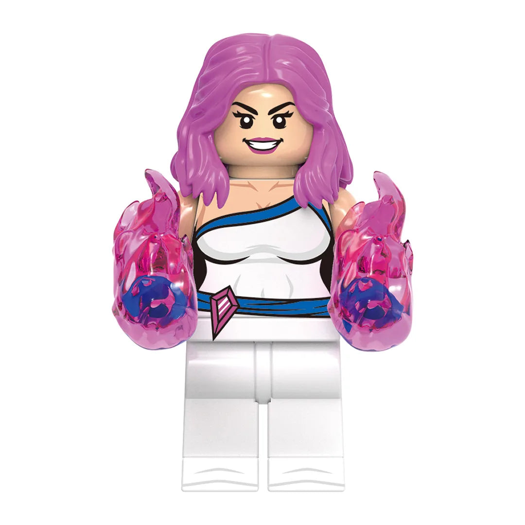 Superhero Jessica Jones brick minifigure on white background
