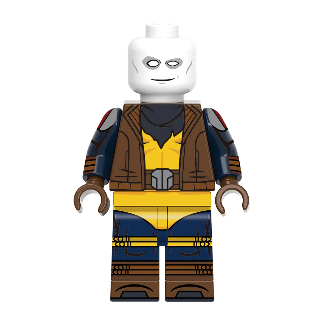 Superhero Morph brick minifigure on white background