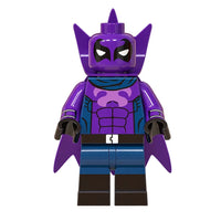 Superhero Prowler brick minifigure on white background