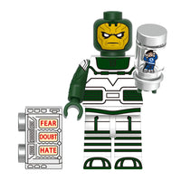 Superhero Psycho-Man brick minifigure on white background