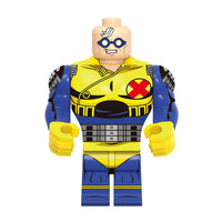 Superhero Strong Guy brick minifigure on white background