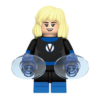 Superhero Valeria Richards brick minifigure on white background