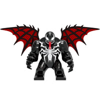 Superhero Venom brick minifigure on white background