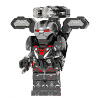 Superhero War Machine brick minifigure on white background